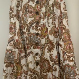 Cabi patterned flowy skirt
